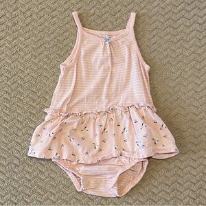 Carter's Light Pink Striped Baby Outfit